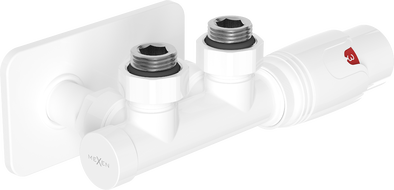Mexen G00 hoek thermostaatset met afdekking S, Duplex, DN50, wit - W907-900-910-20
