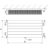Mexen Line CCL33 Plattenheizkörper 300 x 1800 mm, untere mittlere Anschlussart, 2232 W, weiß - W6C33L-030-180-00