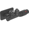 Mexen G00 termostatvinkelset med täckplatta S, Duplex, DN50, antracit - W907-900-910-66