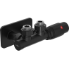 Mexen G00 kutni termostatski komplet s maskom S, Duplex, DN50, crni - W907-900-910-70