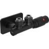 Mexen G00 Thermostat-Set Eckventil mit Abdeckplatte S, Duplex, DN50, schwarz - W907-900-910-70