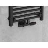 Mexen G00 Thermostat-Set Eckventil mit Abdeckplatte S, Duplex, DN50, schwarz - W907-900-910-70