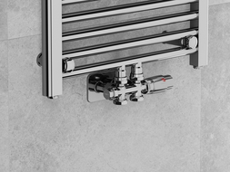 Mexen G00 Thermostat-Set Eckig/Gerade mit Verkleidung S, Duplex, DN50, Chrom - W908-900-910-01
