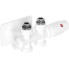 Mexen G00 thermostatisches Winkel-/Geradekit mit Abdeckung S, Duplex, DN50, weiß - W908-900-910-20