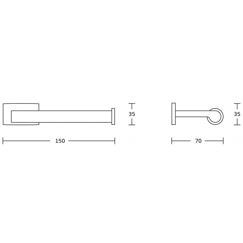 Mexen Zoja toilet paper holder, black - 70191333-70