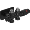Mexen G00 termostatski set kutni/pravi s maskirnom S, Duplex, DN50, crni - W908-900-910-70