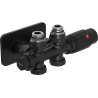 Mexen G00 thermostatic set angle/straight with S masking, Duplex, DN50, black - W908-900-910-70