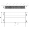 Mexen Line CCL33 Plattenheizkörper 400 x 1800 mm, untere Mittelanschluss, 2847 W, weiß - W6C33L-040-180-00