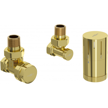 Mexen G05 kosi kutni termostatski set, zlatni - W901-958-50