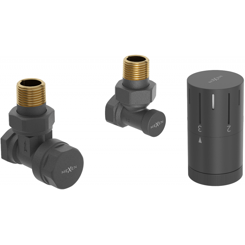 Mexen G05 kit termostático angular, antracite - W901-958-66