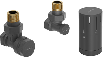 Mexen G05 vinkeltermostatsats, antracit - W901-958-66