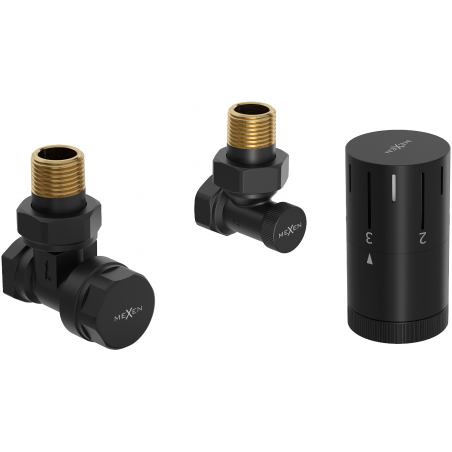 Mexen G05 termostaatiline nurkkomplekt, must - W901-958-70