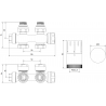 Mexen G05 axiaal thermostatisch set, wit - W903-958-20