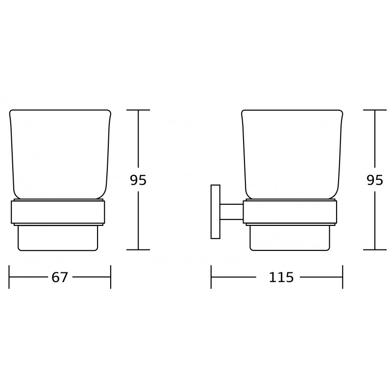Mexen Zoja tandborstmugg, svart - 7019138-70