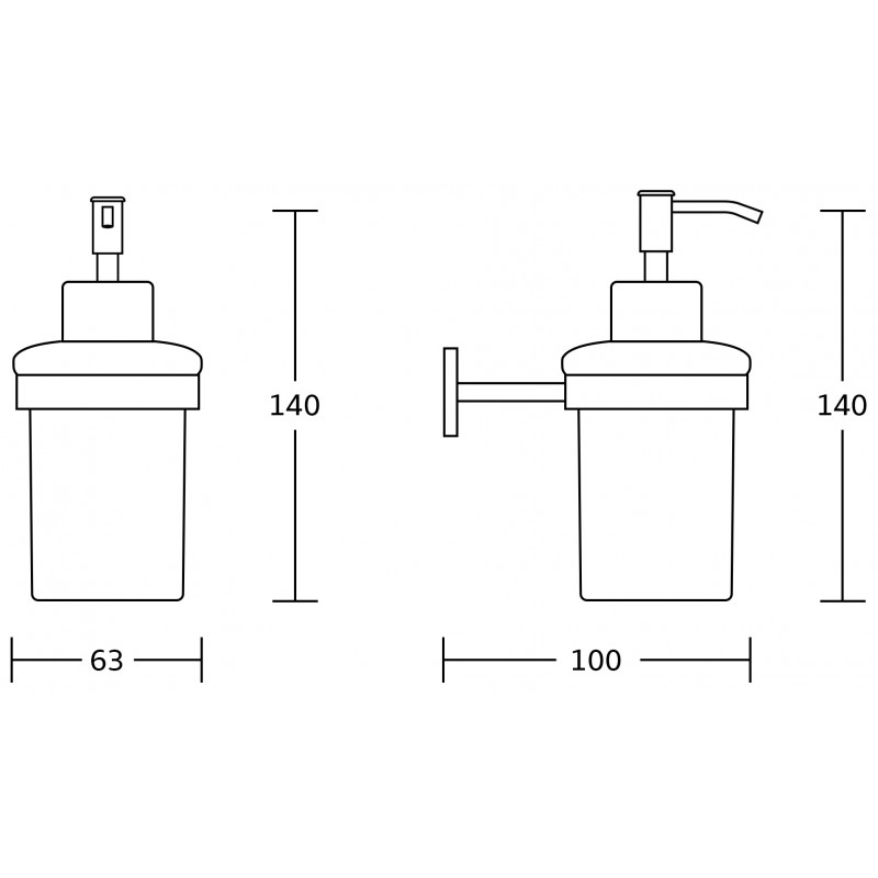 Mexen Zoja zeepdispenser, chroom - 70191388-00