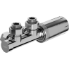 Mexen G05 nurgatermostaadikomplekt, Duplex, DN50, kroom - W907-958-01