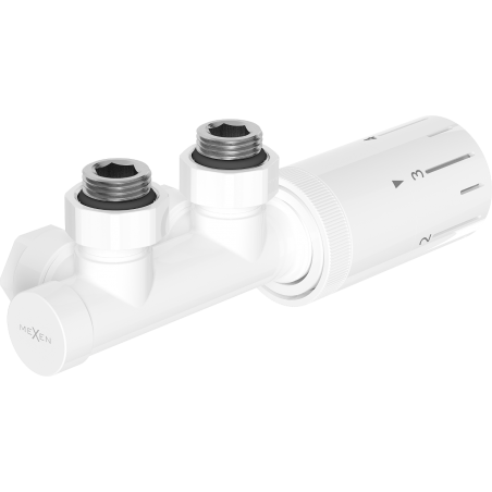 Mexen G05 Thermostat-Satz, Duplex, DN50, weiß - W907-958-20
