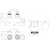 Mexen G05 Thermostat-Set Eckig, Duplex, DN50, Anthrazit - W907-958-66