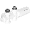 Mexen G05 vinkel/rak termostatset, Duplex, DN50, vit - W908-958-20