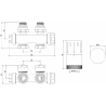 Mexen G05 Winkel-/Geradliniges Thermostatset, Duplex, DN50, Anthrazit - W908-958-66