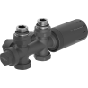 Mexen G05 nurgatermostaatiline komplekt/otsene, Duplex, DN50, antratsiit - W908-958-66