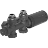 Mexen G05 Winkel-/Geradliniges Thermostatset, Duplex, DN50, Anthrazit - W908-958-66