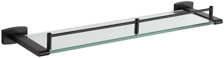 Mexen Zoja hangende glazen plank, zwart - 7019137-70