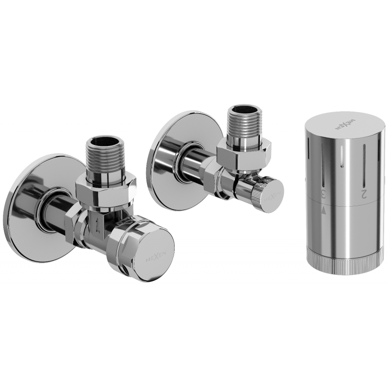 Mexen G05 angled thermostatic set with R cover, chrome - W901-958-904-01