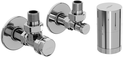 Mexen G05 Thermostat-Set, Winkel mit Blende R, Chrom - W901-958-904-01