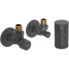 Mexen G05 kutni termostatski set s rozetom R, antracit - W901-958-904-66