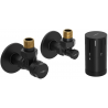 Mexen G05 kit termostatico angolare con copertura R, nero - W901-958-904-70