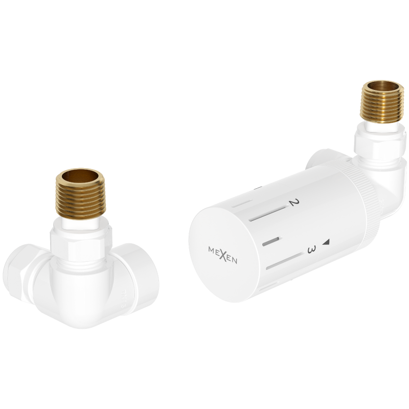 Mexen G05 axiaal thermostatisch set, wit - W903-958-20