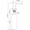 Mexen dispensador de jabón para fregadero, oro rosa - 6601320-60