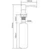 Mexen Spender für Spülmittel, grau - 6601320-61