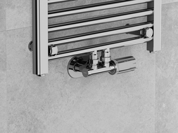 Mexen G05 conjunto termostático angular con embellecedor R, Duplex, DN50, cromo - W907-958-905-01