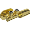 Mexen G05 Thermostat-Set mit Eckventil und Abdeckung R, Duplex, DN50, Gold - W907-958-905-50