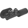 Mexen G05 vinkel termostatset med täckbricka R, Duplex, DN50, antracit - W907-958-905-66
