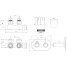 Mexen G05 Thermostat-Set, winkel mit Verkleidung R, Duplex, DN50, schwarz - W907-958-905-70