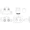 Mexen G05 zestaw termostatyczny kątowy z maskownicą R, Duplex, DN50, czarny - W907-958-905-70