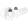 Mexen G05 thermostatische set haaks/recht met afdekkap R, Duplex, DN50, wit - W908-958-905-20