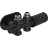Mexen G05 termostaatiline komplekt nurga/otse koos kattega R, Duplex, DN50, must - W908-958-905-70