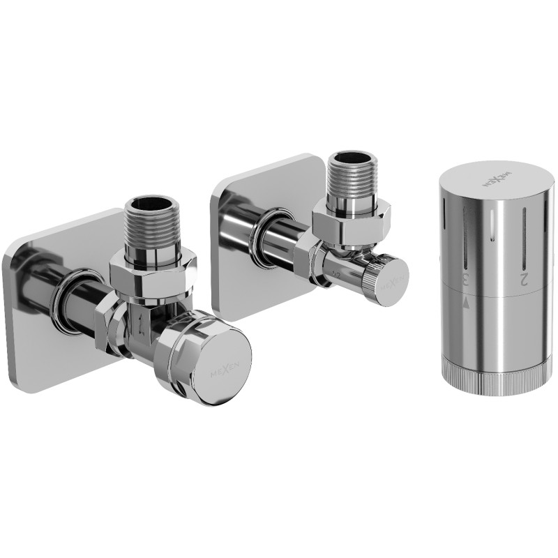 Mexen G05 juego de termostato angular con embellecedor S, cromo - W901-958-909-01