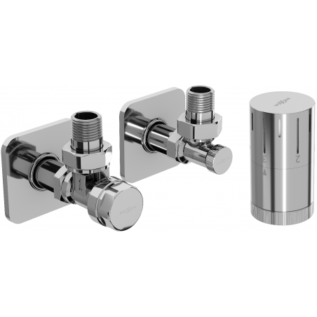 Mexen G05 hoekige thermostaatset met kap S, chroom - W901-958-909-01