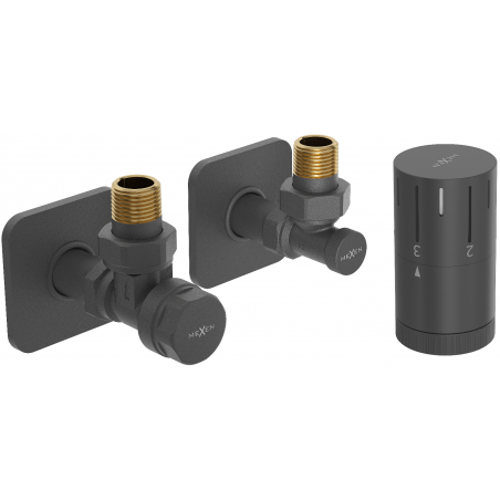 Mexen G05 kutni termostatski set s maskom S, antracit - W901-958-909-66