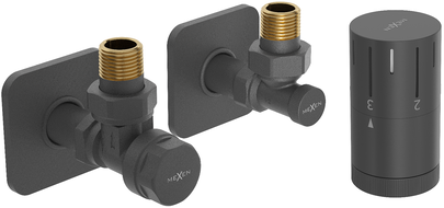 Mexen G05 ensemble thermostatique angulaire avec cache S, anthracite - W901-958-909-66