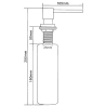 Mexen distributeur de liquide pour évier, chrome - 6605320-00