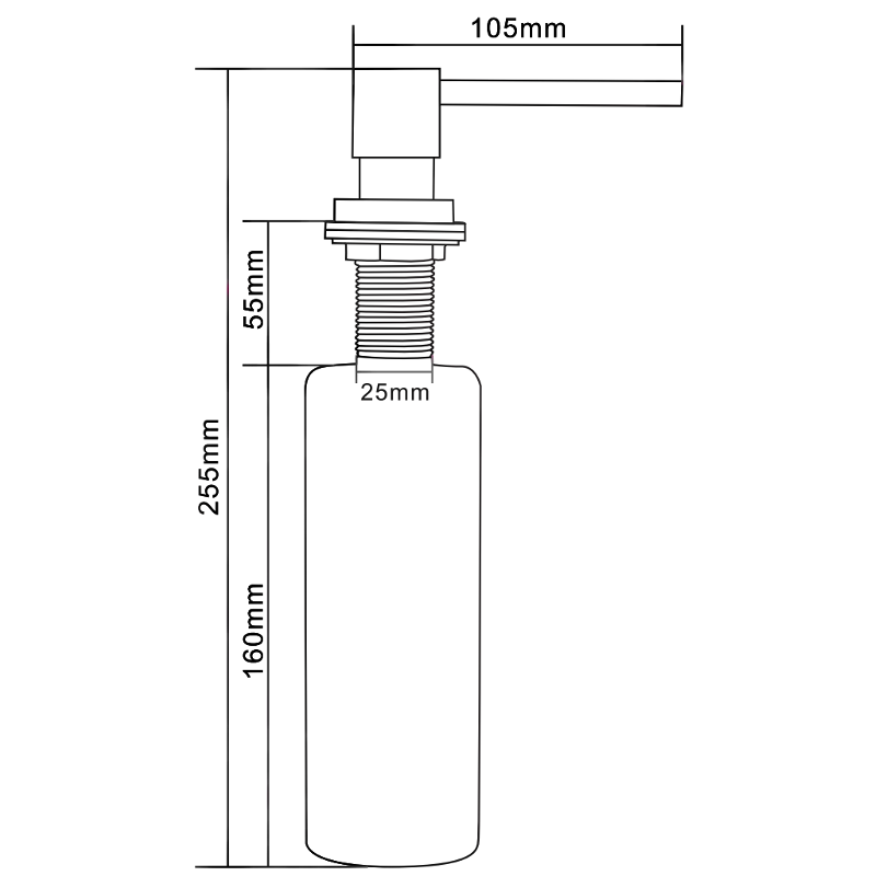 Mexen zeepdispenser voor gootsteen, wit - 6605320-20