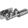 Mexen G05 hoek thermostatisch set met S-afdekking, Duplex, DN50, chroom - W907-958-910-01