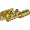 Mexen G05 ensemble thermostatique angulaire avec cache S, Duplex, DN50, doré - W907-958-910-50