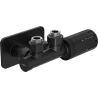 Mexen G05 kutni termostatski set s maskirnom S, Duplex, DN50, crni - W907-958-910-70